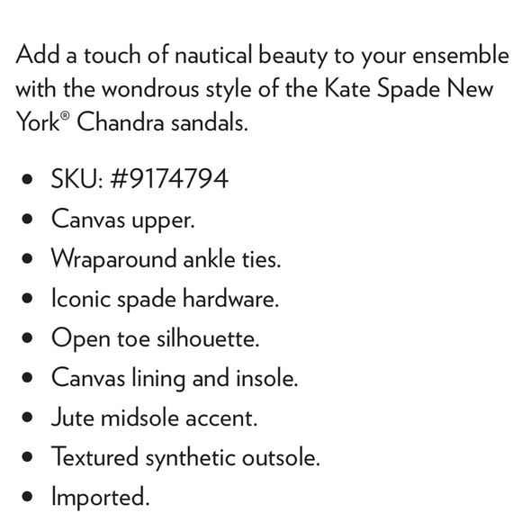 NWT Kate Spade Chandra lace up sandals - Picture 16 of 16